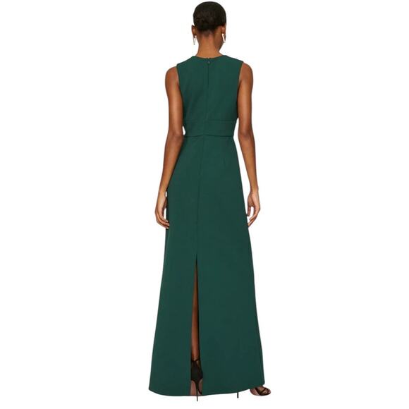 Sachin + Babi Emerald Green Stretch Crepe Sleeveless Loretta Gown Size 16W NWT - Picture 5 of 11